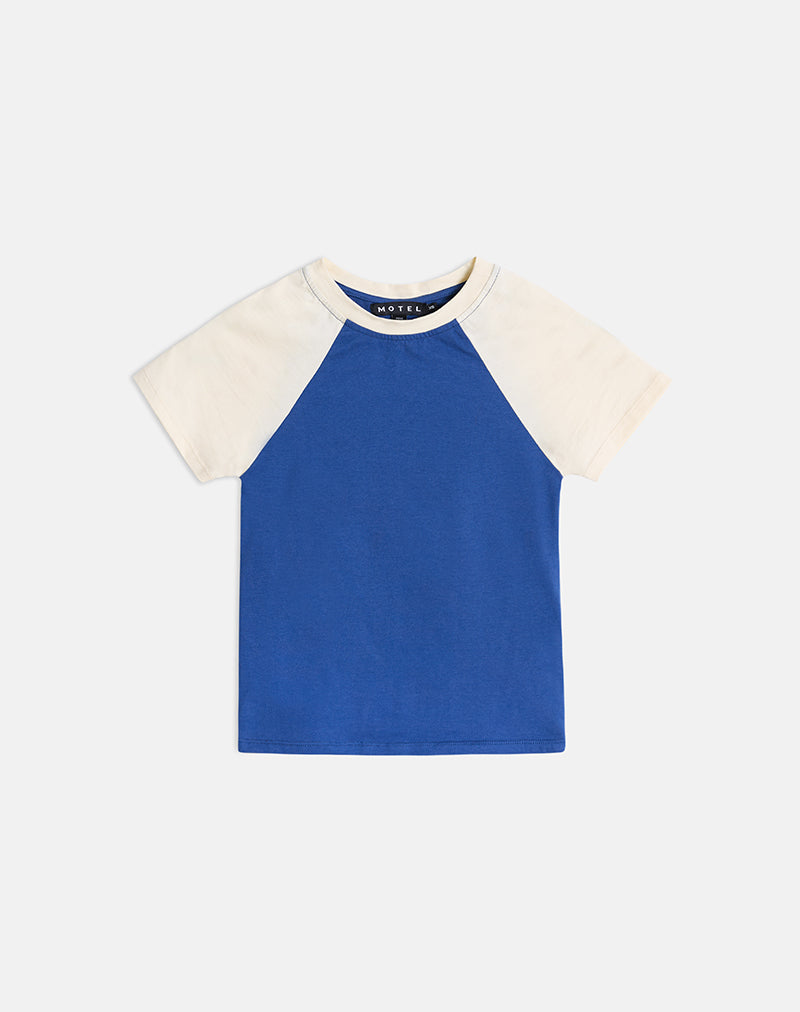 Women's Fitted Tee with Crew Neckline in Blue for Everyday Wear