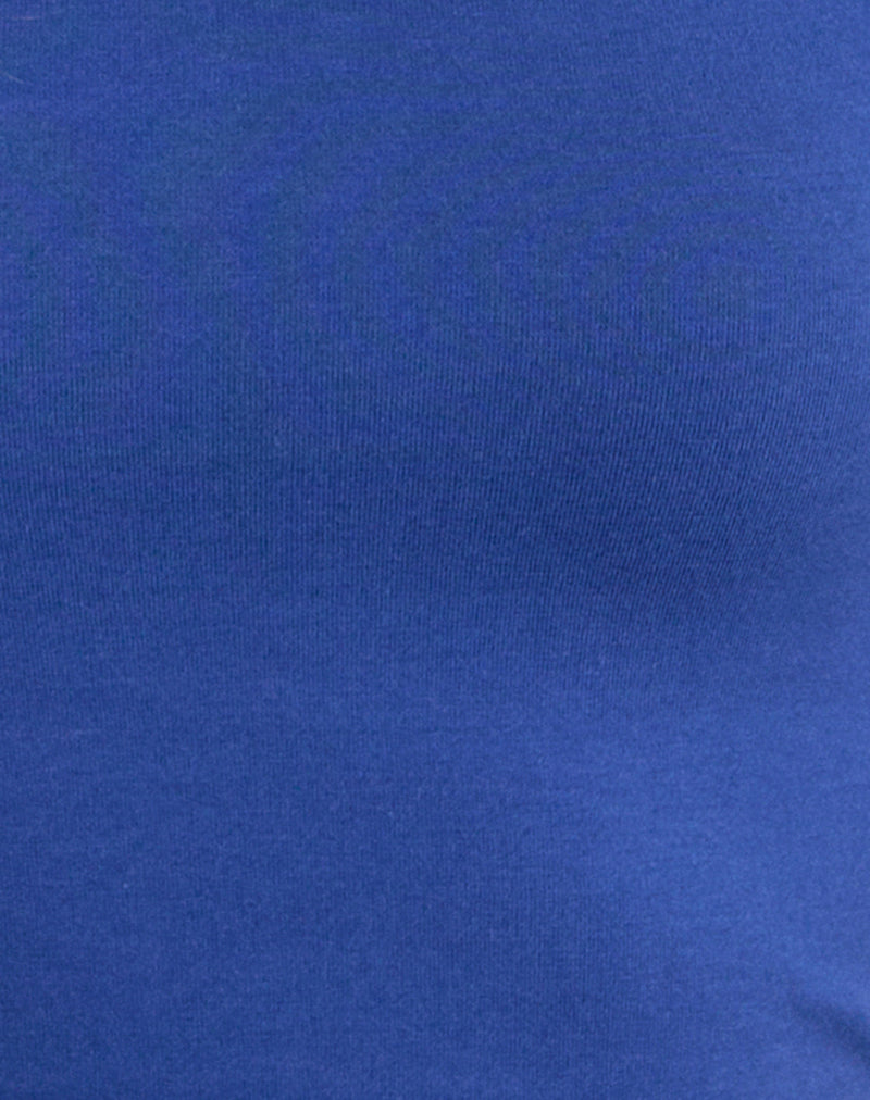 Women's Fitted Tee with Crew Neckline in Blue for Everyday Wear