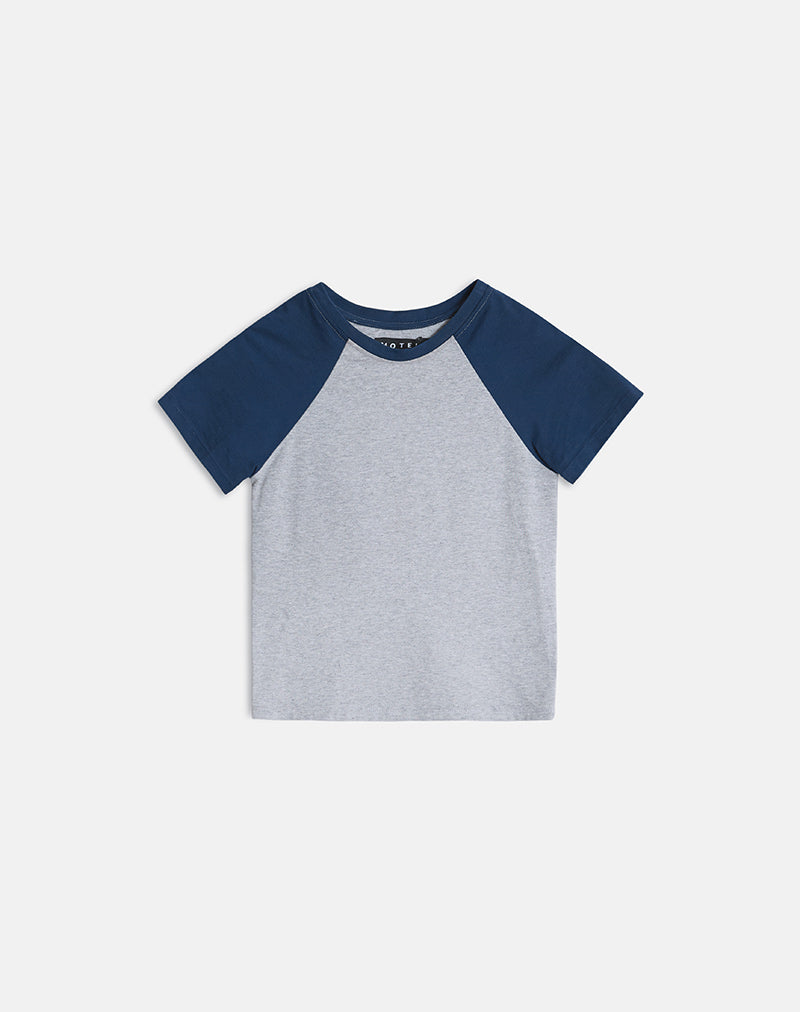Women's Fitted Tee with Crew Neckline in Navy for Everyday Wear