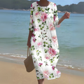 Women's Floral Midi Dress in Floral for Date Night