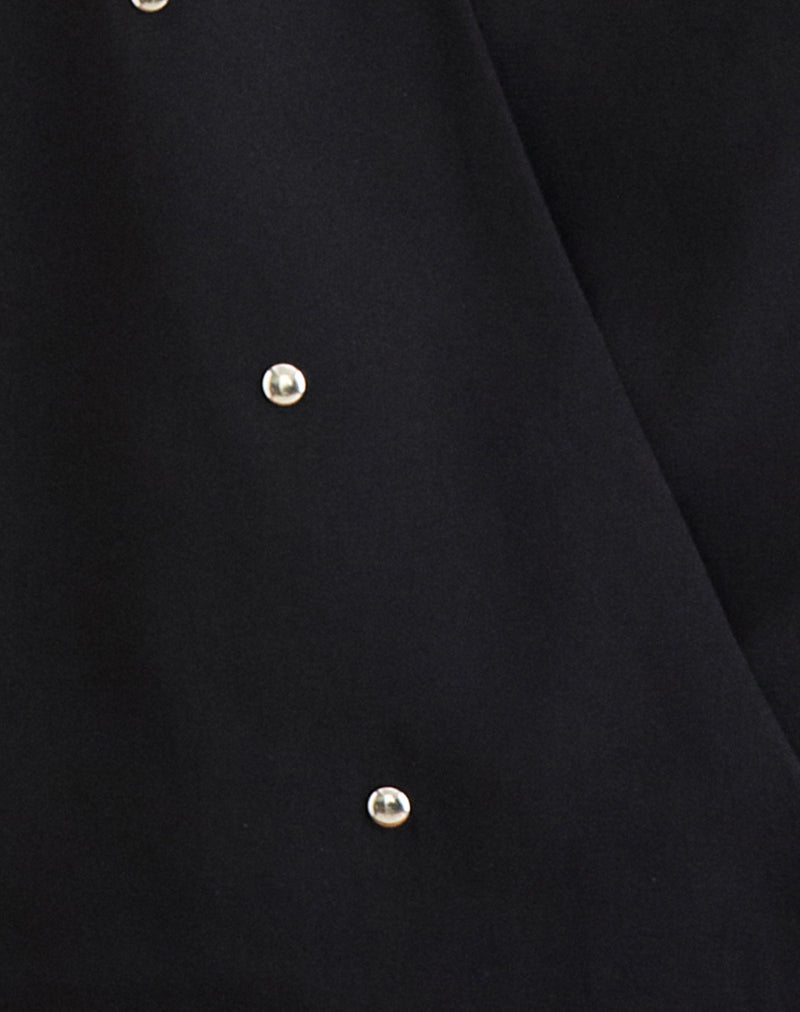 Women's Chiffon Halterneck Top in Black for Everyday Wear