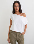 Women's Jersey Fashion Top in White for Everyday Wear