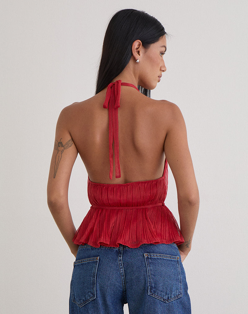 Women's Halterneck Top in R Flattering Fit for Everyday Wear