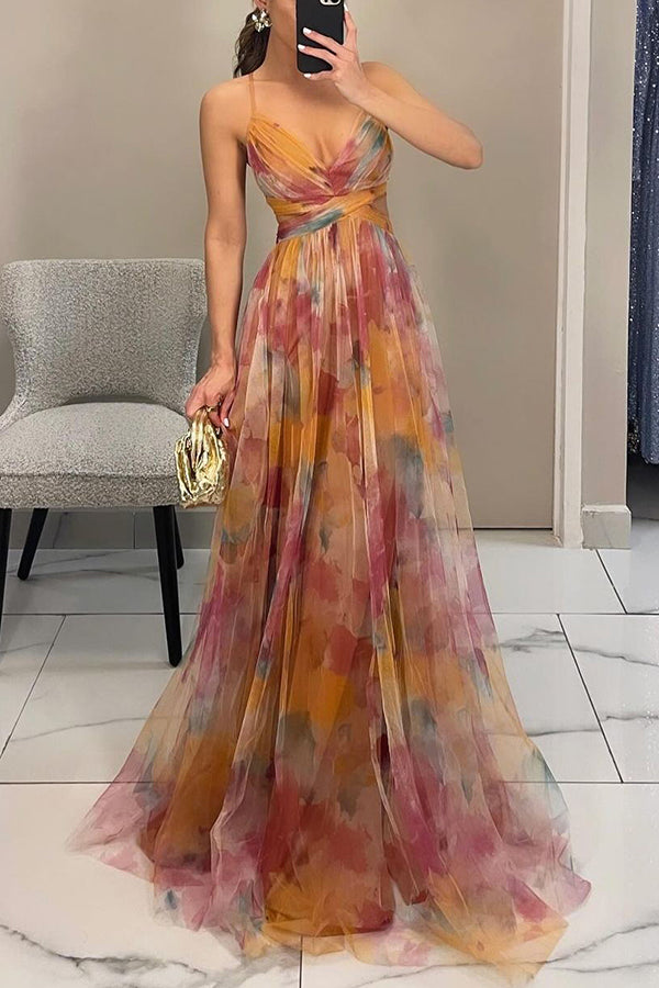 Women's Floral Maxi Dress in Floral for Date Night