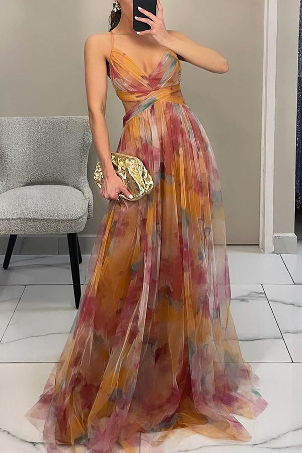 Women's Floral Maxi Dress in Floral for Date Night