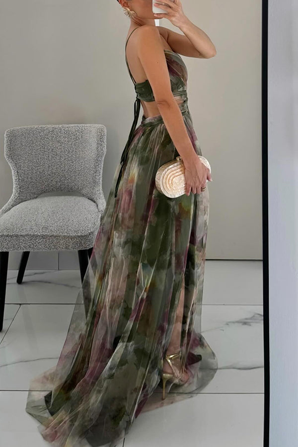 Women's Floral Maxi Dress in Floral for Date Night