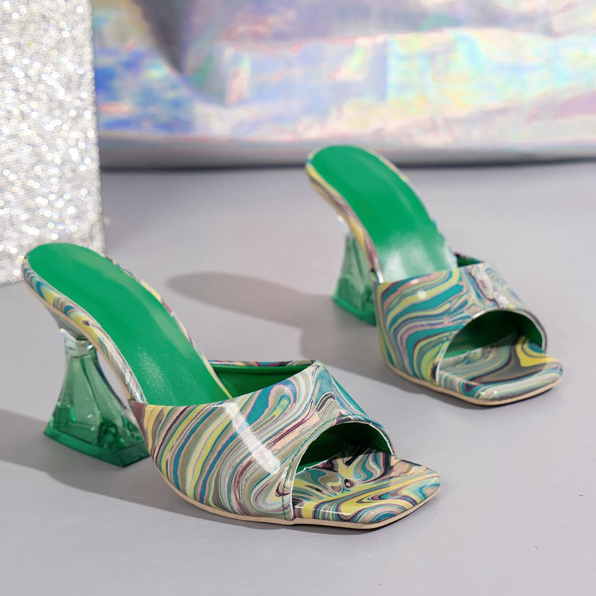 Women's Heeled Evening Sandals with Cushioned Sole for All-Day Comfort