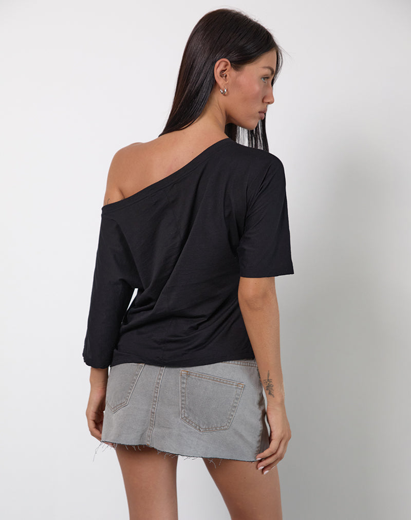 Women's Cotton Shift Midi Dress in Black for Everyday Wear