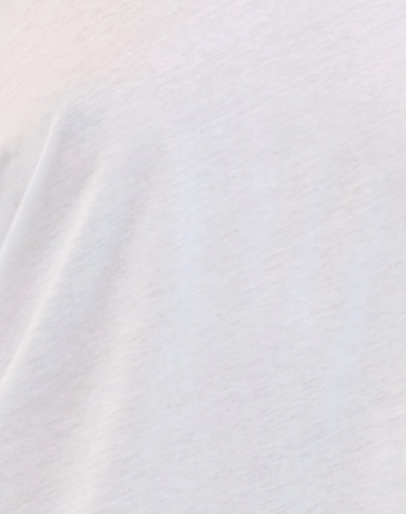 Women's Cotton Asymmetric Top with Off-Shoulder in White for Everyday Wear