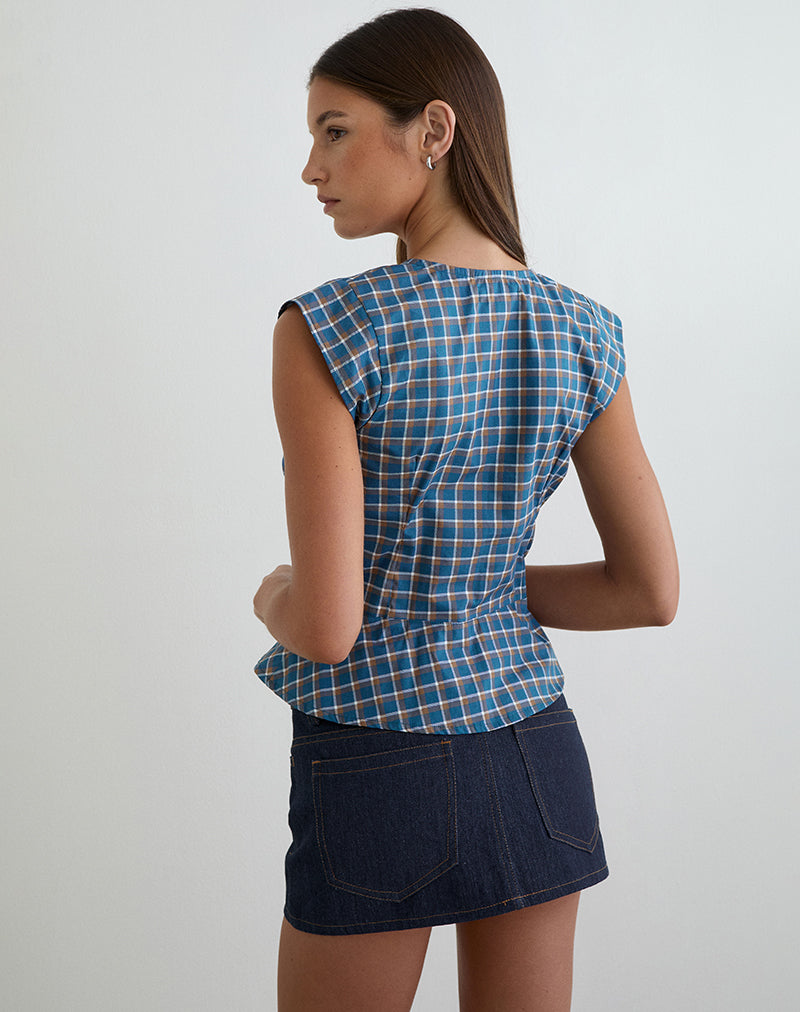 Women's Denim Shift Midi Dress in Blue for Everyday Wear