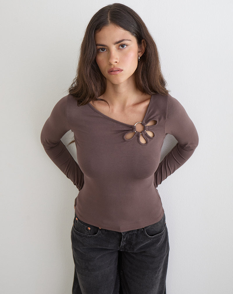 Women's Jersey Long Sleeve Top Flattering Fit for Everyday Wear