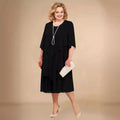 Women's Chiffon Shift Flowy Midi Dress for Date Night