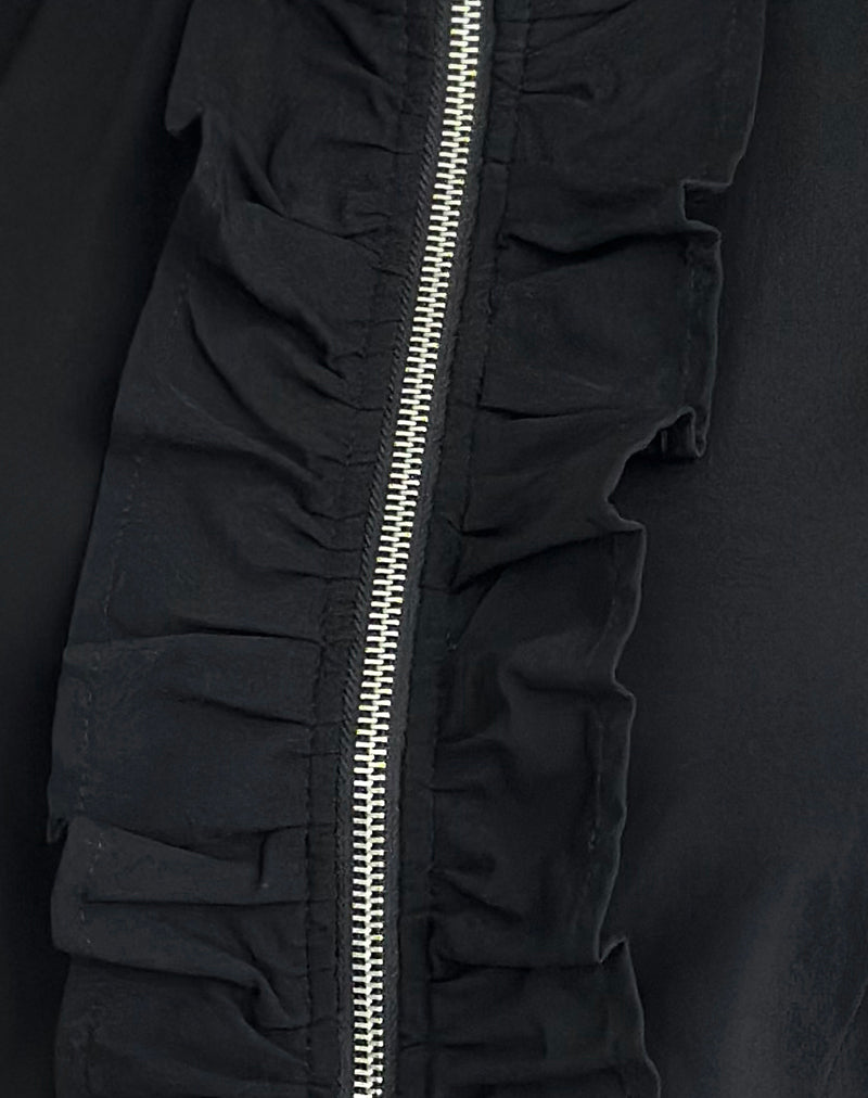 Women's Fashion Fitted Top in Black for Everyday Wear