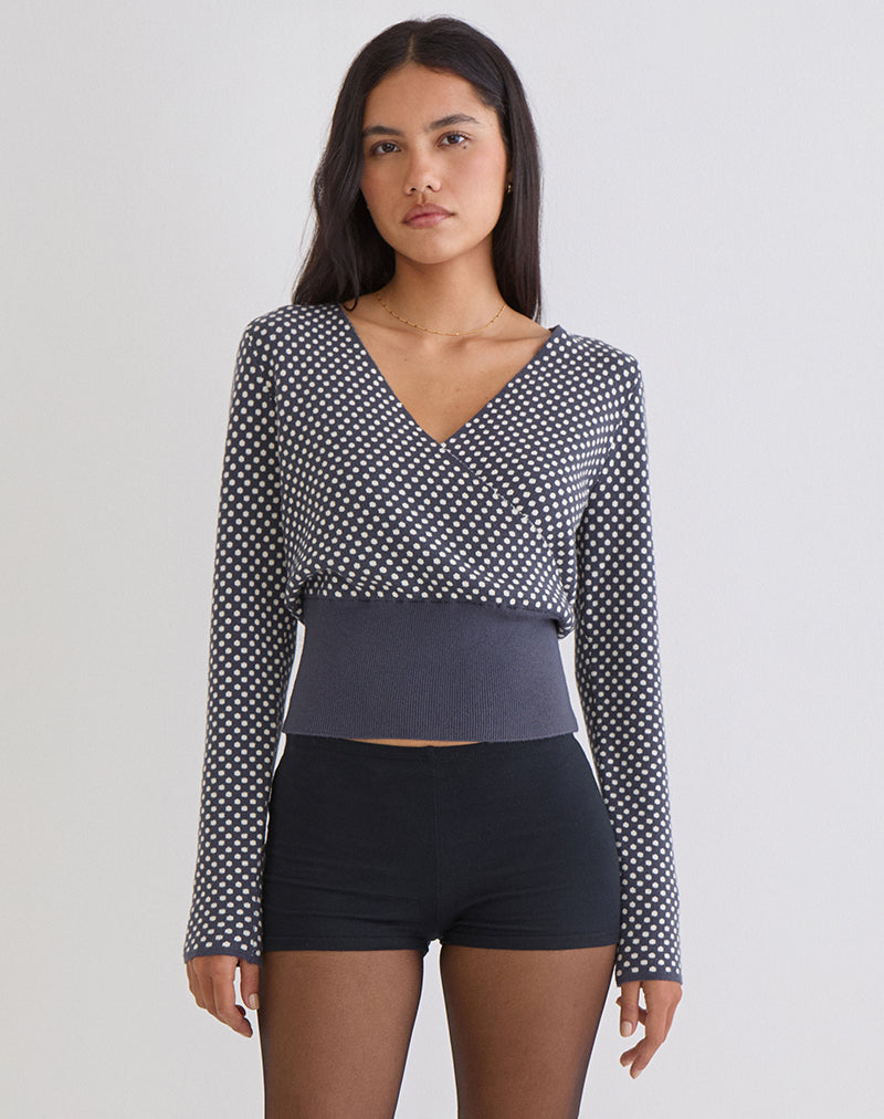 Women's Knit Long Sleeve Top in Ivory for Everyday Wear