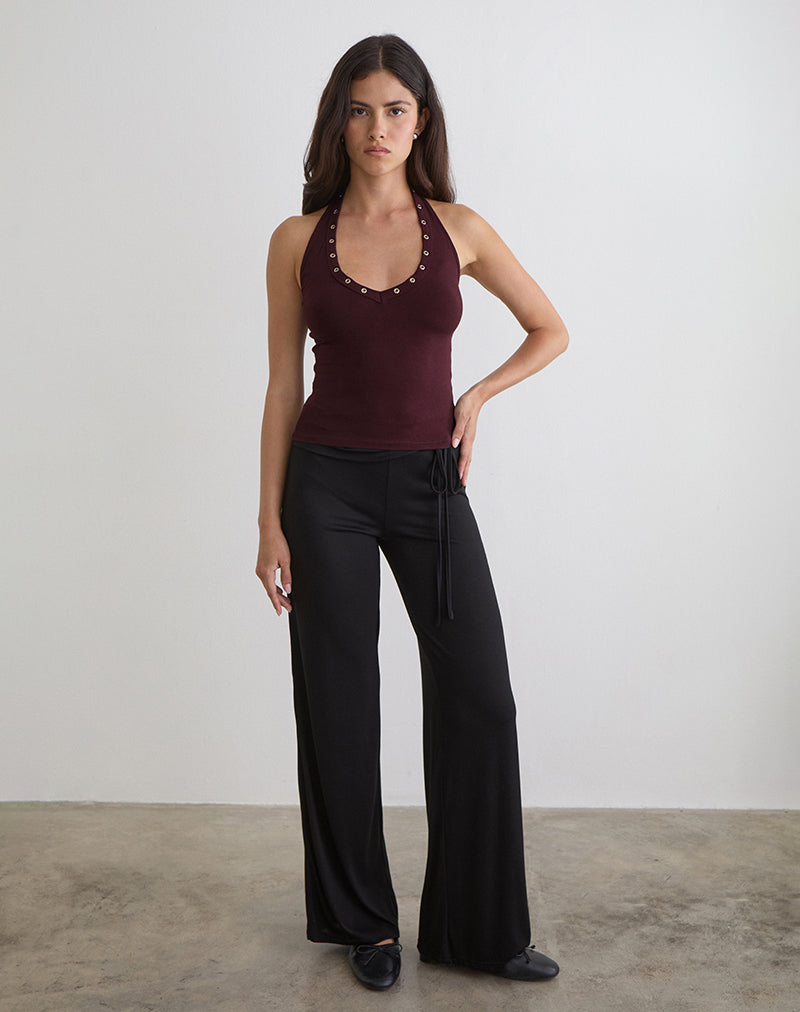 Women's Halterneck Bodycon Top Flattering Fit for Everyday Wear