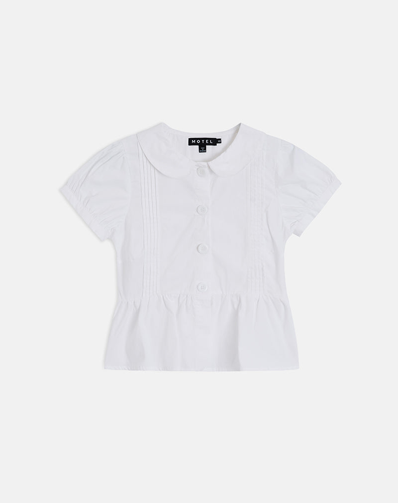 Women's Button-Up Blouse in Black for Everyday Wear