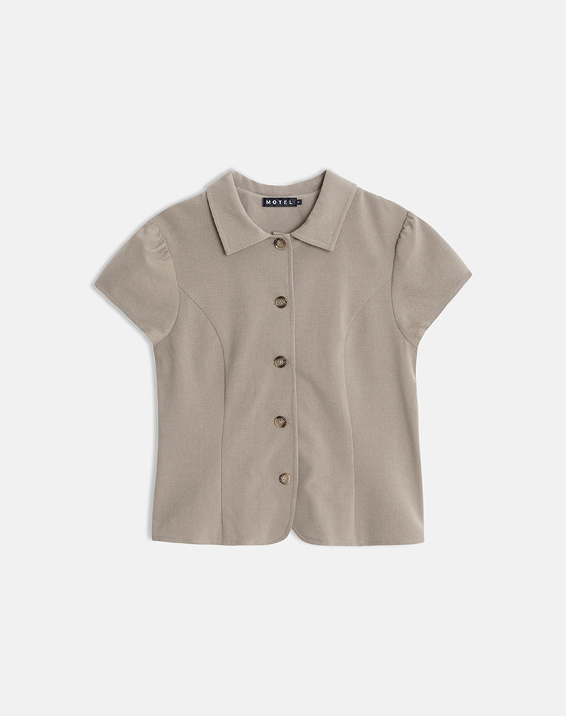 Women's Button-Up Blous Flattering Fit for Everyday Wear