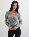 Women's Knit Long Sleeve Top in Black for Everyday Wear