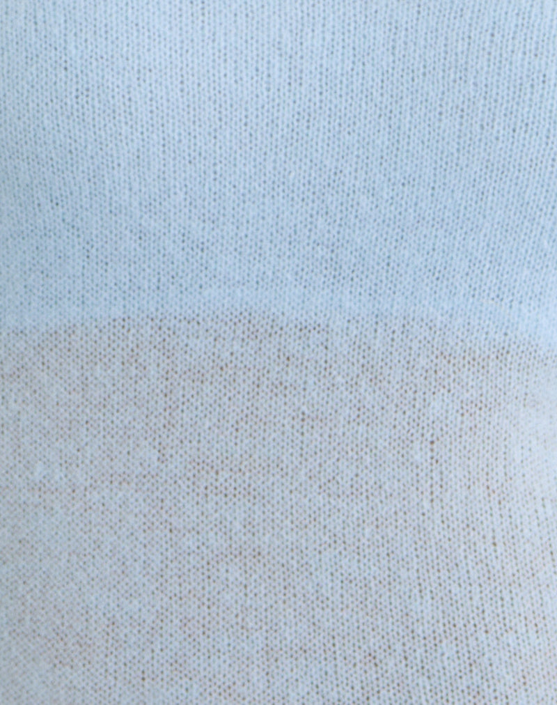 Women's Knit Halterneck Top in Blue for Everyday Wear
