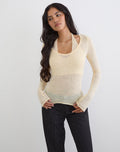 Women's Knit Halterneck Top in Lemon for Everyday Wear