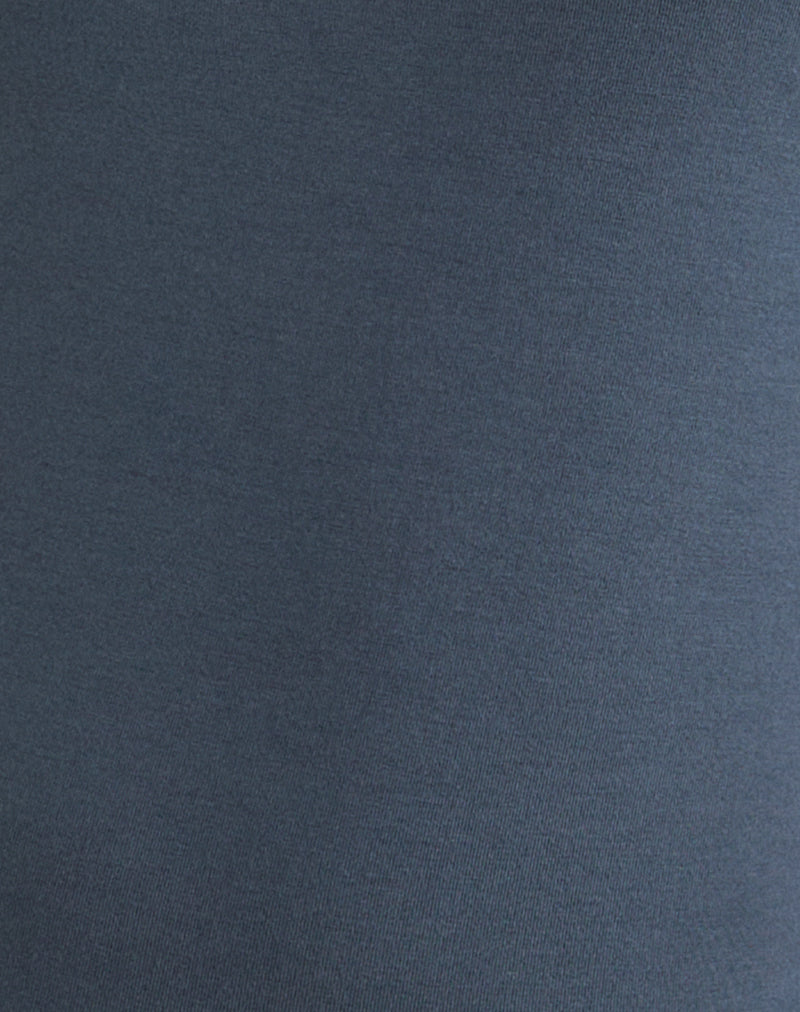 Women's Jersey Long Sleeve Slim Top in Grey for Everyday Wear