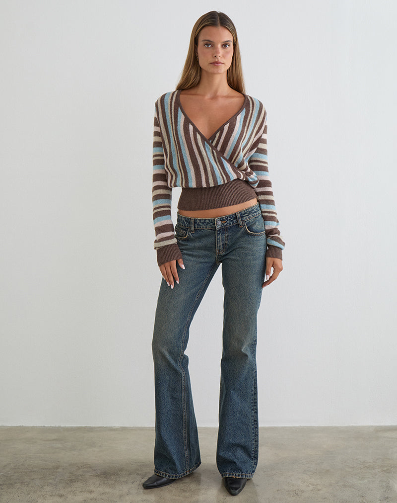 Women's Knit Fashion Top in Brown for Everyday Wear
