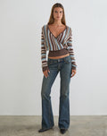Women's Knit Fashion Top in Brown for Everyday Wear