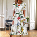 Women's Floral Midi Dress in Floral for Date Night