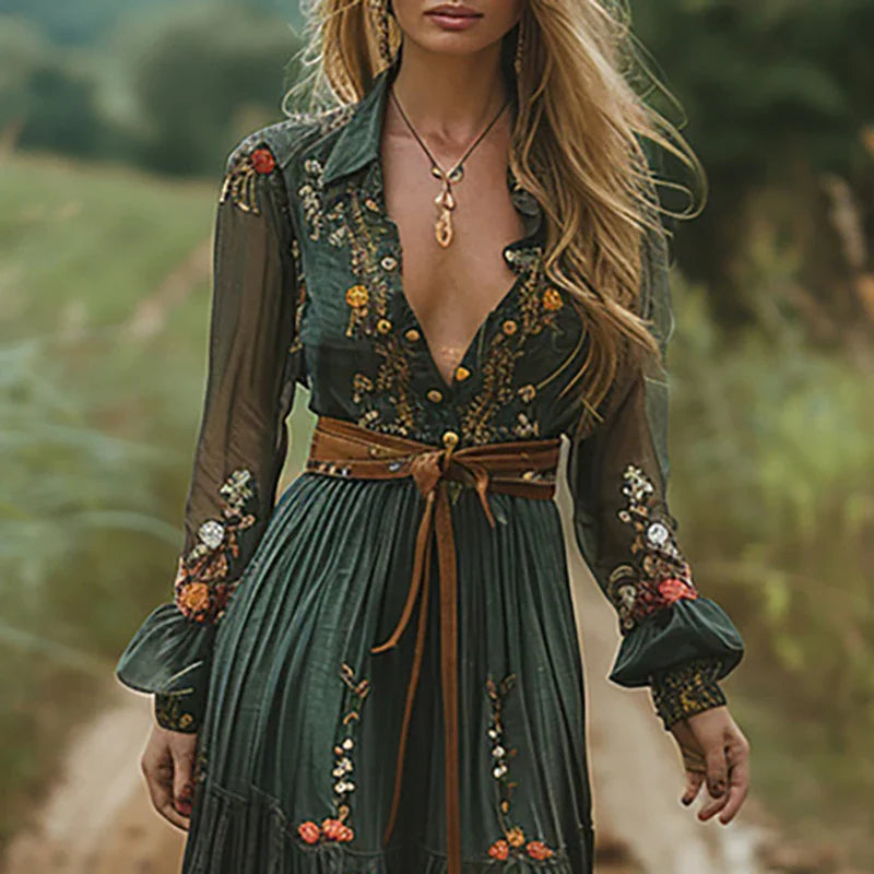 Women's Floral Maxi Dress in Floral for Everyday Wear