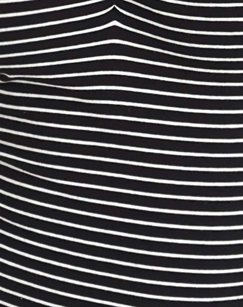 Women's Jersey Long Sleeve Top with V-Neckline in Black for Everyday Wear