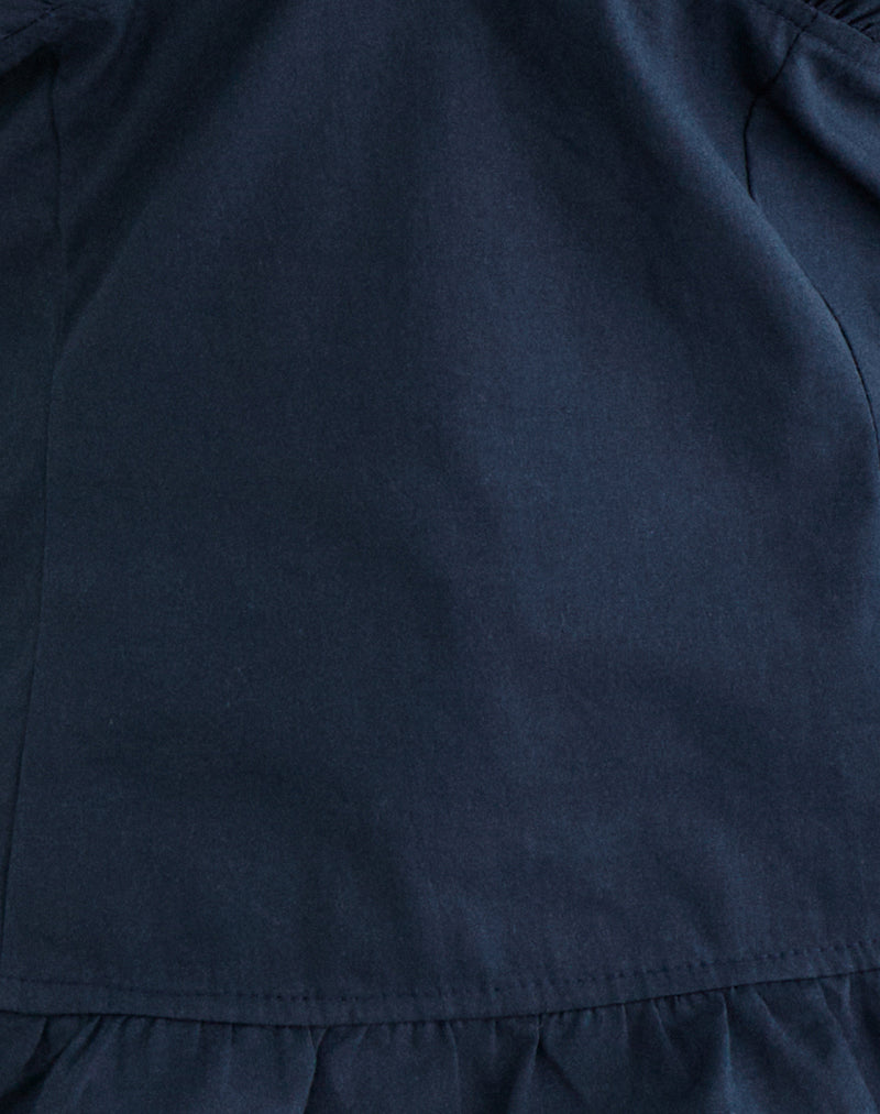 Women's Halterneck Fitted Top in Navy for Everyday Wear
