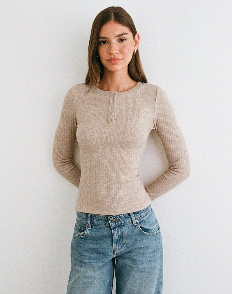 Women's Knit Long Sleeve Top Flattering Fit for Everyday Wear